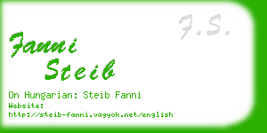 fanni steib business card